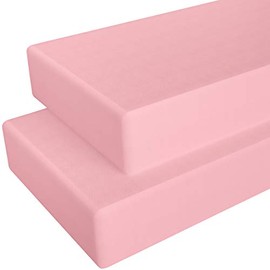 NTBAY 2 Pack Microfiber Fitted Crib Sheets, Cozy and Soft Solid Color Toddler Sheets, 28 x 52 Inches, Pink