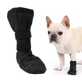 4Pcs Dog Socks Feet Covers Protective Dogs Shoes Booties with Adjustable Sticker Dogs Feet Covers Paws Socks