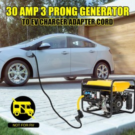 Tellegloww 1FT NEMA L6-30P to 14-50R EV Adapter Cord 3 Prong 30 Amp L6-30 Locking Male Plug to 4 Prong 50 Amp 14-50 Female Receptacle Charger Adapter Cord with Handle, STW 10 AWG/3C, ETL Listed