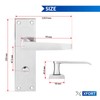 XFORT® Flat Bathroom Polished Chrome Door Handles, Elegant Door Handle