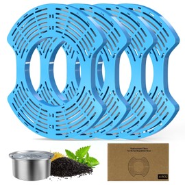 4 Pcs Stainless Steel Dog Water Bowl Filters, Large Dog Water Bowl Filters, Pet Water Bowl Activated Carbon Replacement Filters Water Filtering Mat for No Spill Dog Water Bowl(4 Filters)