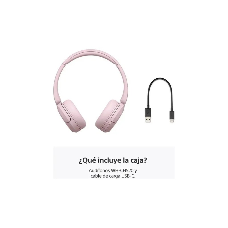 Audífonos Inalámbricos Sony Wh-ch520 Color Rosa