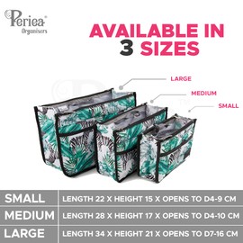 Periea 'Signature' Luxury Purse/Handbag Organizer Insert with Zip - 3 Sizes - (Toucan, Large)