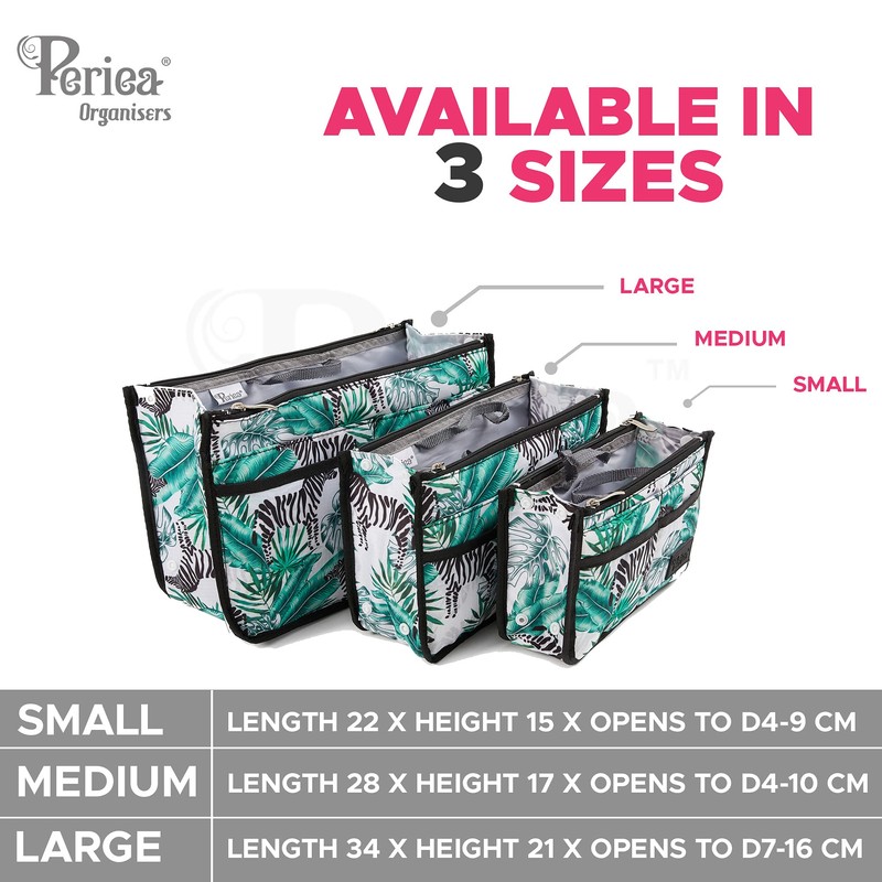 Periea 'Signature' Luxury Purse/Handbag Organizer Insert with Zip - 3