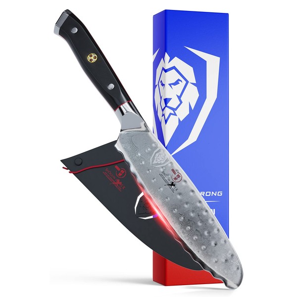 DALSTRONG Ultimate Utility Knife - 6" (15,2 cm) - Shogun Series X - Damascus - Sandwich Knife and Spreader- Japanese AUS-10V Super Steel - Vacuum Treated - Guard Included