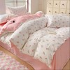 Covebett Bed Linen 140 x 200 cm Pink White Floral