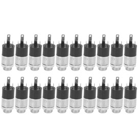 Mini Stereo Panel Mount Jack, Audio Video Female Vertical Socket Plug Solder Headphone Connector with Locking Nuts W/Screw Adapter for Computer Tv Home Appliances Equipment Players 3.5mm 20PCS PJ 392