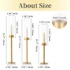 Hewory Gold Tall Hurricane Candlestick Holders: 6Pcs Brass Taper Candle