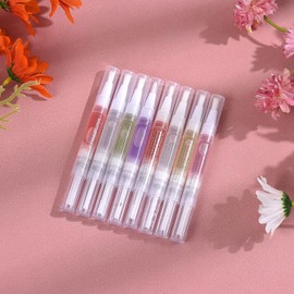 SZITW - Juego de 8 bolígrafos de aceite para revitalizar cutículas de sabores, mezcla de sabor, kit de tratamiento para decoración de uñas