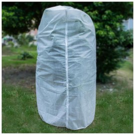 QiWeiFaCai Plant Covers Freeze Protection, Plant Covers for Winter with Drawstring and Zipper, 2.5 oz/yd² 3.9 X 2.6 Ft, Winter Plant Covers Freeze Pprotection for Protect Trees Shrubs from Cold Frost