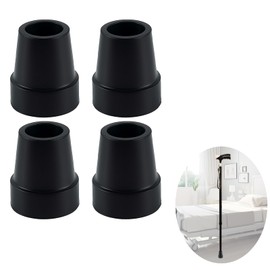 Packung mit 4 Gummipuffern 22mm，Walking Stöcke Gummipuffer，für Gehstöcke,Krücken,Walking Stöcke,rutschfeste Gummispitzen,Ersatz-Gummispitzen für Wanderstöcke,Trekkingstöcke,Senioren Krücken,Gummistopp