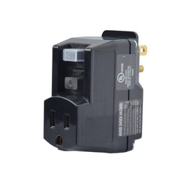 Yellow Jacket 2762, 120-Volt, 15-Amps, 1800-Watts Single Outlet GFCI Adapter, For Indoor Use With Manual Reset, Black