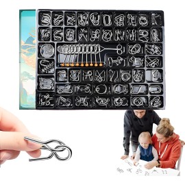 Rompecabezas De Alambre Metal Para La Mente Educativo 50pcs