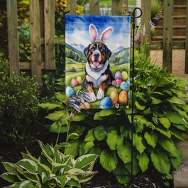 Caroline's Treasures DAC5068GF Greater Swiss Mountain Dog Easter Egg Hunt Garden Flag Mailbox Flag Decorative Yard Flag Banner Outside Patio Artwork Yard Flower Beds, Garden Size, Multicolor