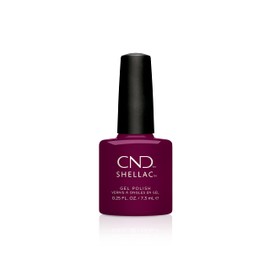 CND Shellac Gel Nail Polish, Long-lasting NailPaint Color with Curve-hugging Brush, Plum/Berry Polish, 0.25 fl oz
