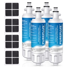 PUREPLUS 469690 LT700P Replacement for LG Kenmore Elite 9690, ADQ36006102, ADQ36006101, LFXS30766S, LFX28968ST, LFX31925ST, LFX31945ST, RWF1052, LT120F, Refrigerator Water and Air Filter Combo, 4Pack