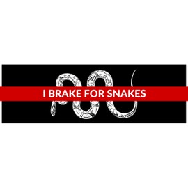 Vegamax I Brake for Snakes Waterproof Vinyl Bumper Sticker for Cars Trucks Laptop