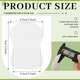 Chicingyou 100 Pcs Foot Sweat Pads Hyperhidrosis Sweat Absorbing Patch Protection Disposable Pads for Men and Women, Comfortable Unflavored, Not Visible