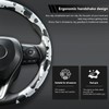 XUKEY Car Steering Wheel Cover Cow Print Pattern Interior Auto