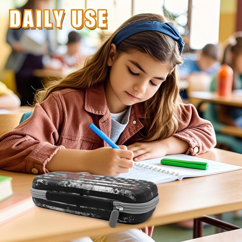 WtallasiSei Motocross Pencil Case Zip Pencil Box Multi Pouch Holder