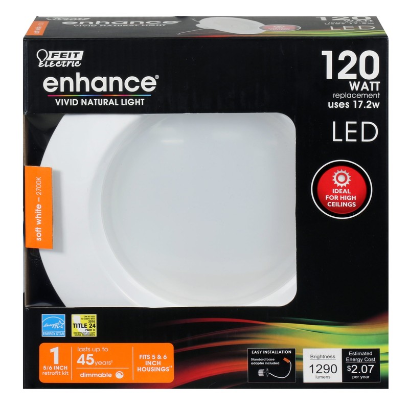 Feit 6" Dimmable Retrofit LED Kit, CA Title 24 Compliant,