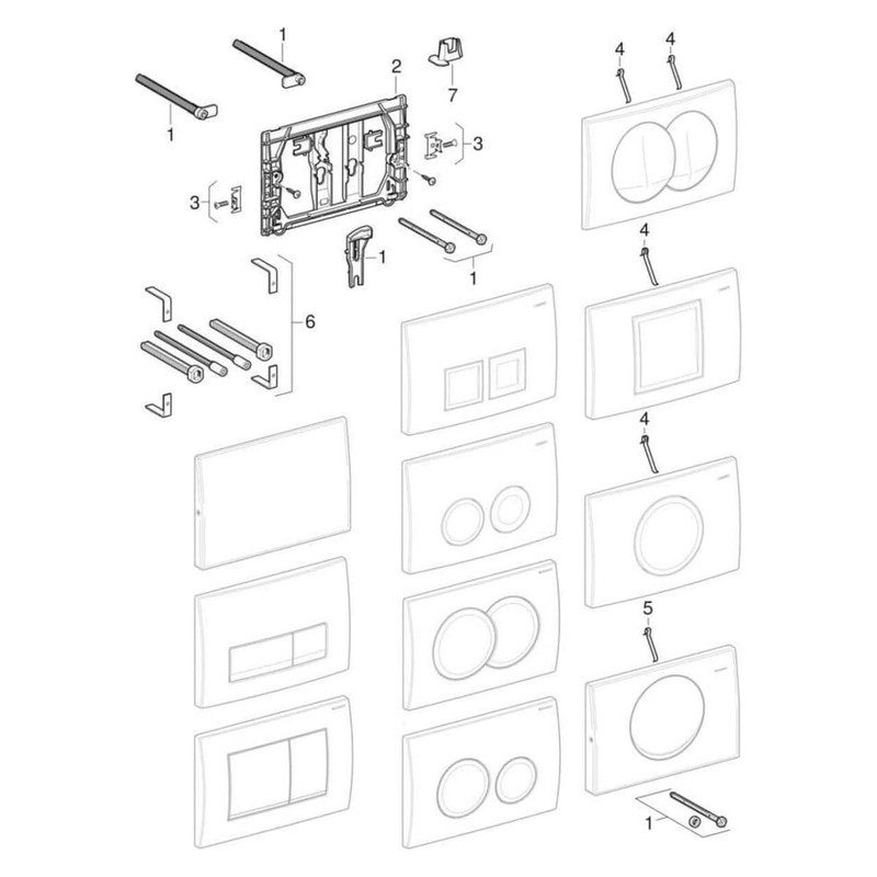 Geberit Delta 25 Flush Flush 115125115 (Alpine White)