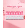 AMOOS Weekly Pill Organizer 2 Times a Day, Stylish Pill