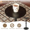 MaxSmeo Drink Table, Small Side Table for Small Spaces, Modern