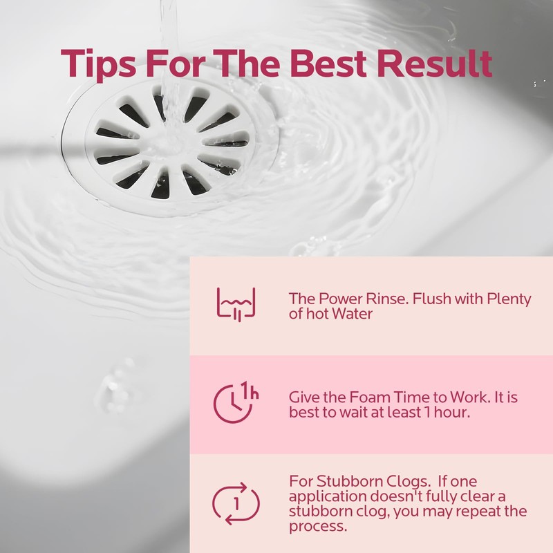 Foaming Drain Cleaner Clog Remover: Sink Cleaner Pipe Clogged Opener