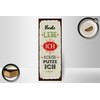 Femer Wooden Sign with German Text "Heute lebe ich morgen