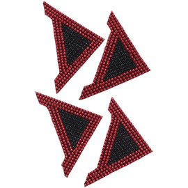 A ABSOPRO Car Door Corner Edge Guards Set Anti-Scratch Bling Door Edge Door Corner Bumper Protector Sticker Flannel Bling Rhinestone Black Red