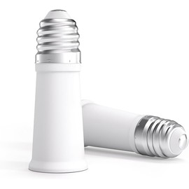 E26 Socket Extender, Standard Medium Base Light Socket Extender for for Ceiling Fan, Lamp Bulb Adapter for Living Room, Kitchen, 2-Pack