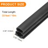 HARFINGTON Rubber Weather Stripping Door Seal Strip, 33 Feet D-Shaped