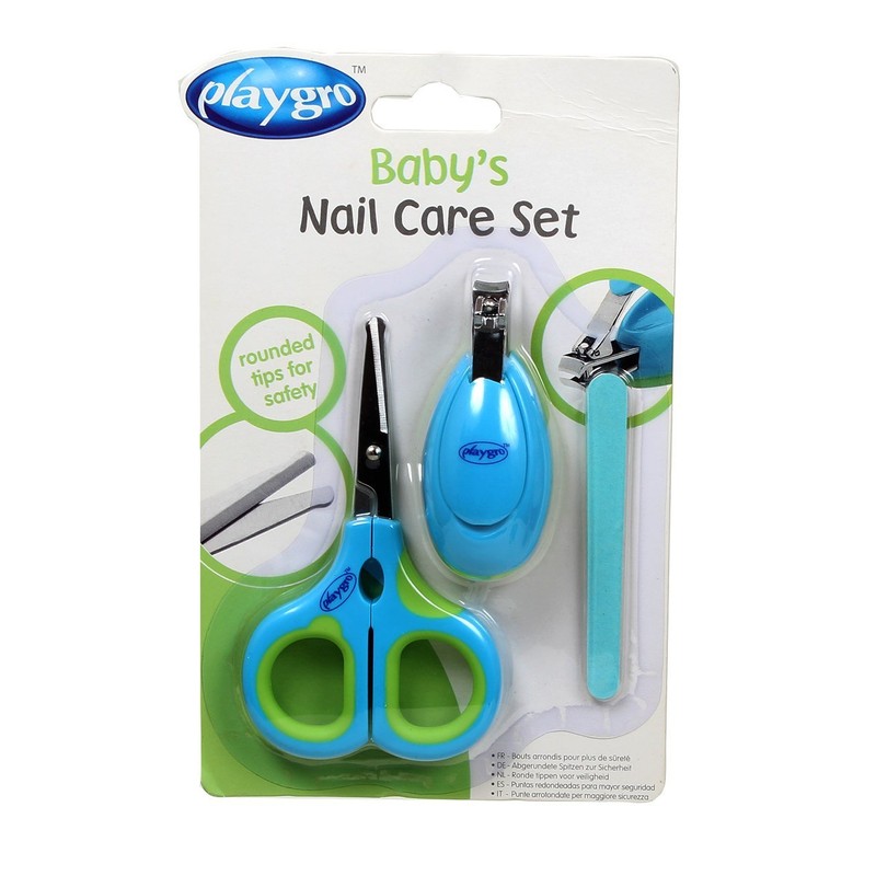 Playgro Baby Nail Care Set - Blue/Green Clipstrip