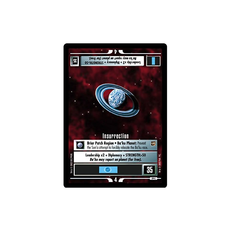 Decipher Star Trek CCG 1E TMP Motion Pictures Insurrection 29C