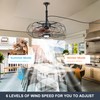 20" Outdoor Ceiling Fan with Light, With Remote and App