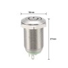 uxcell Latching Metal Push Button Switch Flat Head 12mm Mounting