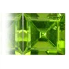 Unbranded PERIDOT GEM PRINCESS CUT LIME GREEN FACETED GENUINE GEMSTONE