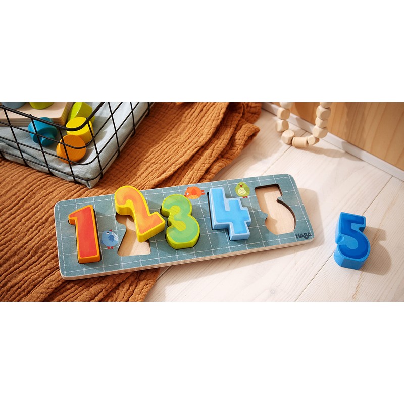 HABA 305405 Wooden Puzzle Count Time! Wooden Puzzle from 1