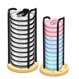 2PC Tumbler Lid Organizer，Detachable Yeti Lid Organizer Holds Up To 22 Lids