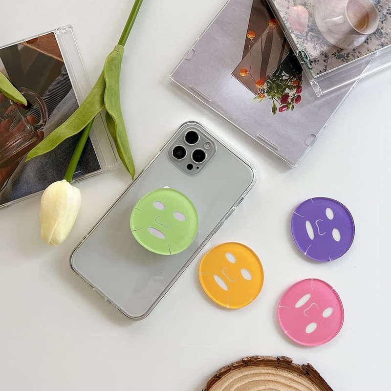 Smartphone Grip Korean Cute Face Pack Face Mask Smartphone Ring