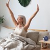 sourcing map Metal Quartz Alarm Clock, Silver-crusted Blue Surface Alarm