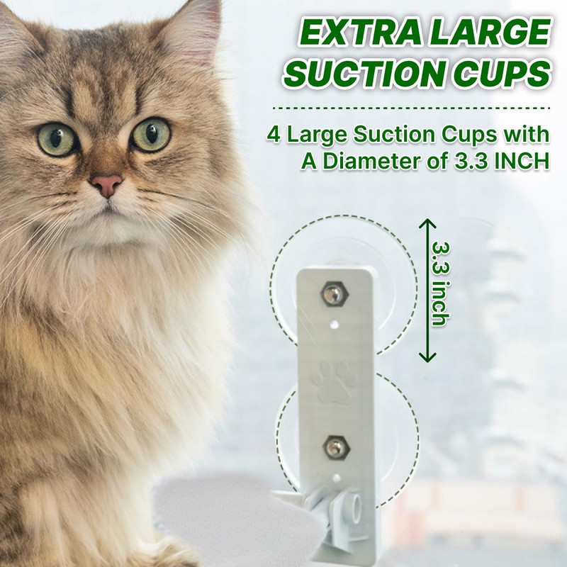 HHENGYISOUL Cat Window Perch,Foldable Cat Hammock for Window,Breathable Mesh Cat