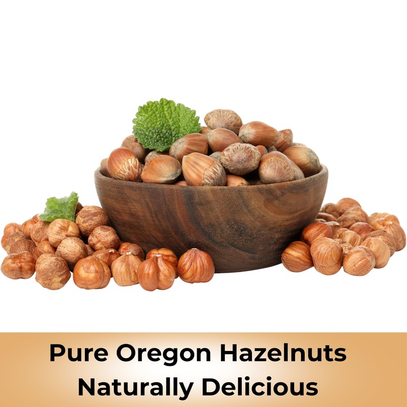 Raw Oregon Hazelnuts, Natural Raw Hazelnuts, Kosher Certified in Resealable