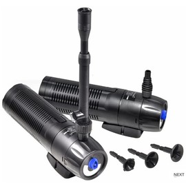 Aquatop 264 GPH Submersible Pond Pump with Fountain Kit – 13-Watt UV Light For Crystal Clear Water, Fresh & Saltwater Use, Great For Water Garden & Koi Pond, Long Power Cord, UVFK-13