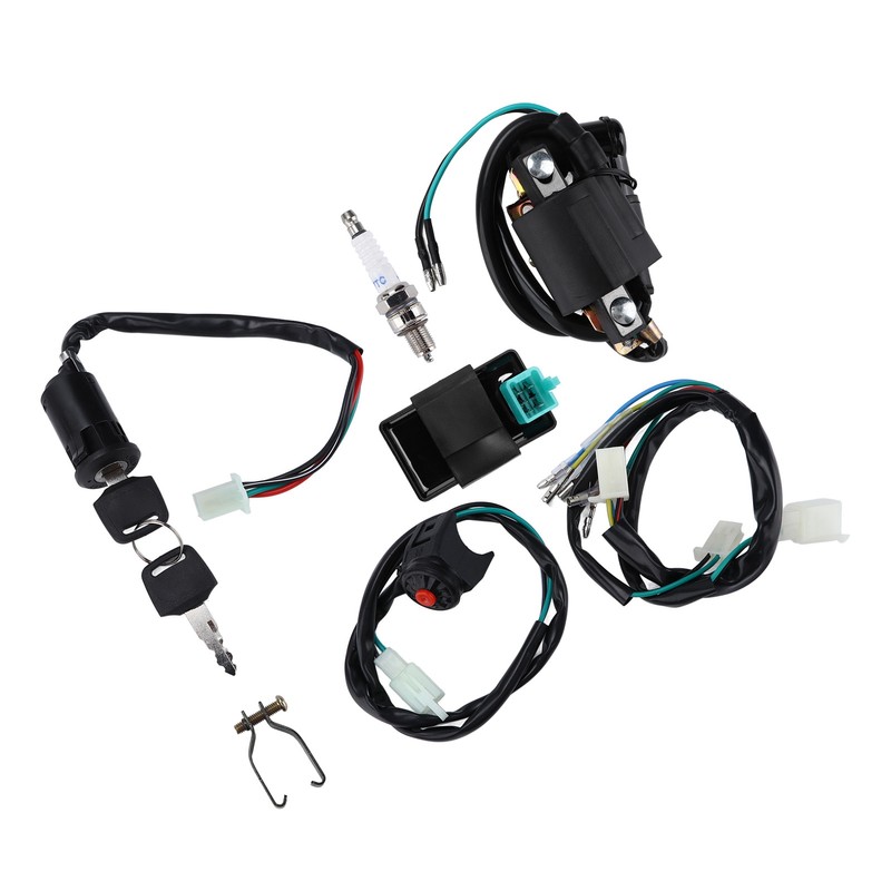 Kill Switch Ignition Coil CDI Spark Plug Wiring Harness Kit