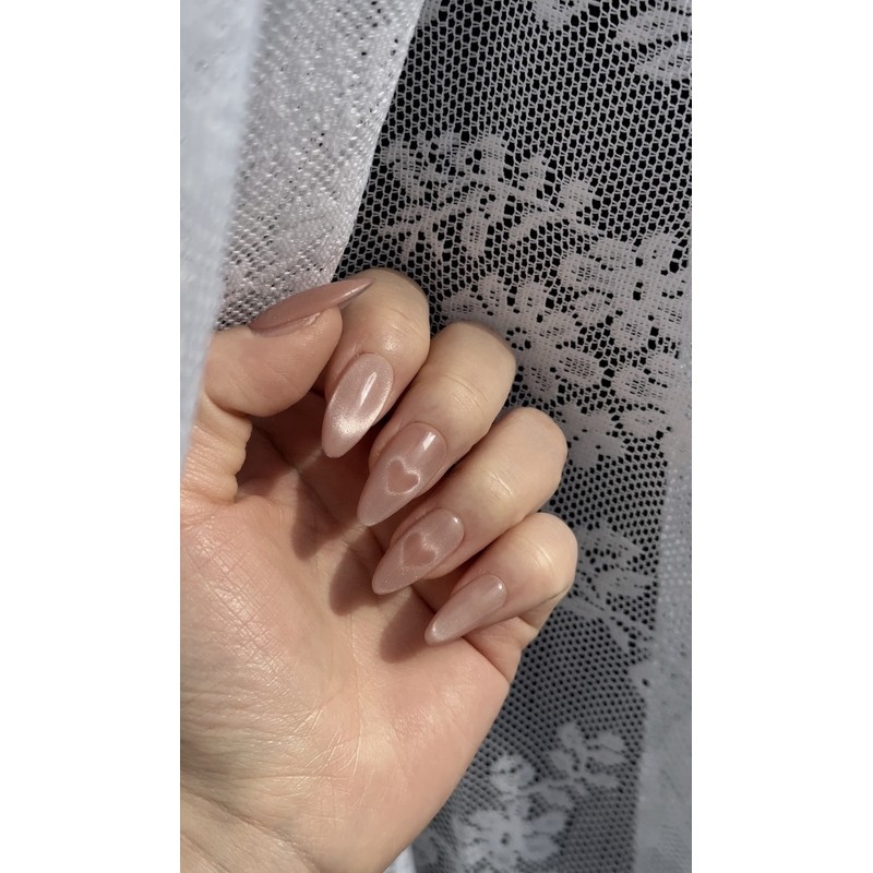 [Highly Recommended Daily Version] Indie Pink Heart Owner Nail Tips