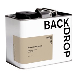 BACKDROP | Premium Interior Paint | Semi-Gloss Finish for Trim & Doors | Self-Priming, Low VOC, Green Wise Certified | RYOKAN GUESTHOUSE - Neutral beige | 0.5 Gallon