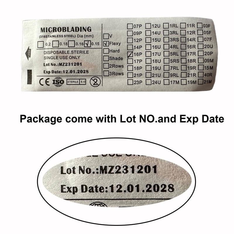 Pack of 50 Disposable Microblading Needles Nano 0.15 mm Pink