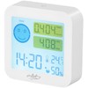 infactory Luftmesser: 2er-Set TVOC- & CO2-Messgeräte mit Uhr, Temperatur, Luftfeuchtigkeit